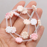 DIY Jewelry Making: 15pcs 12x12mm Natural Shell Petal Beads