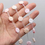 DIY Jewelry Making: 15pcs 12x12mm Natural Shell Petal Beads