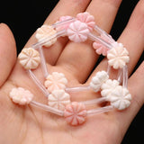 DIY Jewelry Making: 15pcs 12x12mm Natural Shell Petal Beads