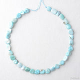 ZHEN-D Larimar Irregular Oval Loose Beads for Jewelry Making
