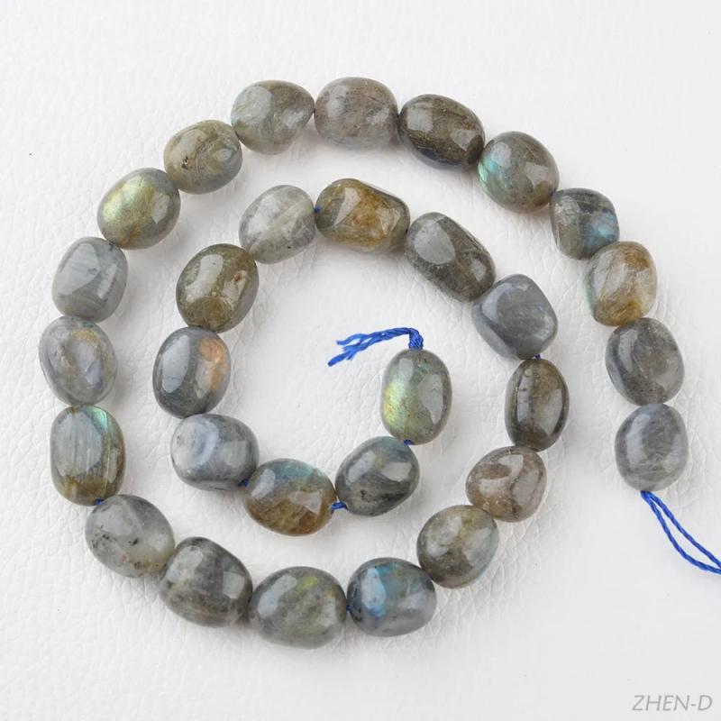 ZHEN-D Natural Stones Flash Stone Fantasy Irregular Oval Loose Beads