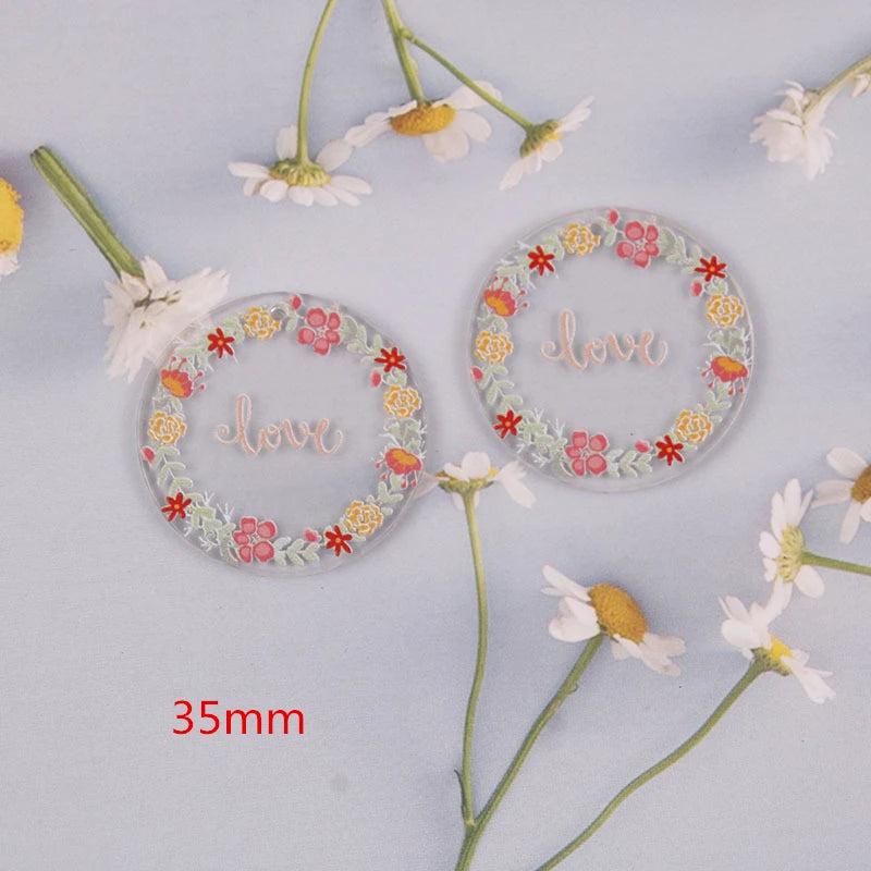 50pcs Mixed Cartoon Animals and Flowers Acrylic Beads for DIY Jewelry