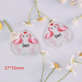 50pcs Mixed Cartoon Animals and Flowers Acrylic Beads for DIY Jewelry