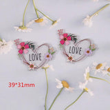 50pcs Mixed Cartoon Animals and Flowers Acrylic Beads for DIY Jewelry