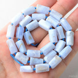 ZHEN-D Purple Agate Cylindrical Loose Beads for Jewelry Making