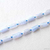 ZHEN-D Purple Agate Cylindrical Loose Beads for Jewelry Making