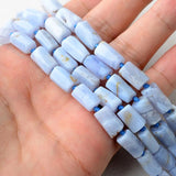ZHEN-D Purple Agate Cylindrical Loose Beads for Jewelry Making