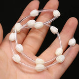 Natural Shell Buds DIY Jewelry Necklace Bracelet Size 8x10mm 15 Pcs