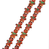 20pcs Christmas Lampwork Beads Gingerbread Man Glass Loose Beads