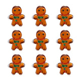 20pcs Christmas Lampwork Beads Gingerbread Man Glass Loose Beads