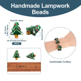 20pcs Christmas Lampwork Beads Gingerbread Man Glass Loose Beads
