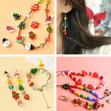 20pcs Christmas Lampwork Beads Gingerbread Man Glass Loose Beads