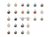 Round Sea Turtle Chakra Pendant Charms Silver Plated 10Pcs/Pack
