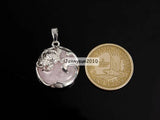 Round Sea Turtle Chakra Pendant Charms Silver Plated 10Pcs/Pack