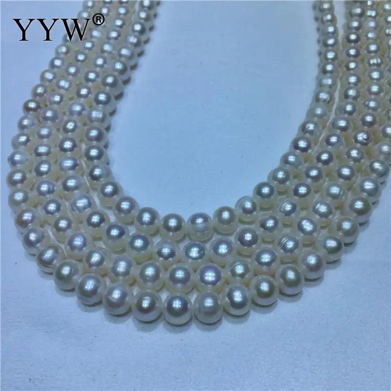 Round Freshwater Pearl Beads 8-9mm DIY Jewelry Making Bulk Beads