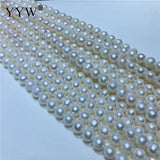 Round Freshwater Pearl Beads 8-9mm DIY Jewelry Making Bulk Beads