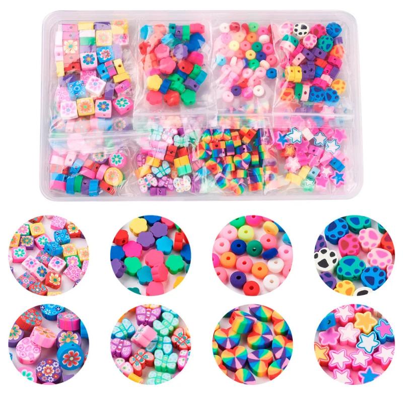 320Pcs Colorful Polymer Clay Beads DIY Jewelry Making