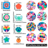 320Pcs Colorful Polymer Clay Beads DIY Jewelry Making
