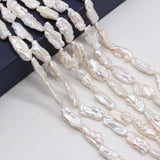 Freshwater Pearl Beads Long Strip Shape for Jewelry Making DIY