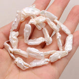 Freshwater Pearl Beads Long Strip Shape for Jewelry Making DIY