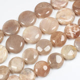 Natural Sunstone Smooth/Faceted Coin Beads 15inch