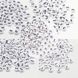 4x7mm Flat Acrylic Beads Alphabet Letter Loose Beads DIY Jewelry Making