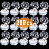 20PCS Acrylic Crystal Ring Earring Storage Display Boxes Clear Wedding Package