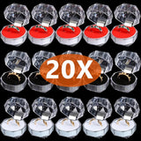 20PCS Acrylic Crystal Ring Earring Storage Display Boxes Clear Wedding Package