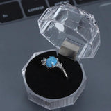 20PCS Acrylic Crystal Ring Earring Storage Display Boxes Clear Wedding Package