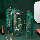 Foldable Jewelry Organizer Earrings Necklace Display Storage Box