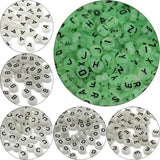 4x7mm Acrylic Luminous Letter Beads Glow In The Dark DIY Jewelry Making