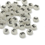4x7mm Acrylic Luminous Letter Beads Glow In The Dark DIY Jewelry Making