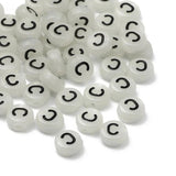 4x7mm Acrylic Luminous Letter Beads Glow In The Dark DIY Jewelry Making