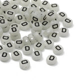 4x7mm Acrylic Luminous Letter Beads Glow In The Dark DIY Jewelry Making