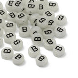 4x7mm Acrylic Luminous Letter Beads Glow In The Dark DIY Jewelry Making