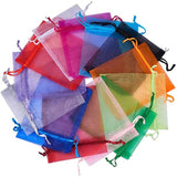 50pcs/lot Organza Bags Drawstring Jewelry Packaging Candy Wedding Bags Pouches
