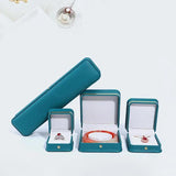 Portable Wedding Ring Holder Faux Leather Jewelry Organizer