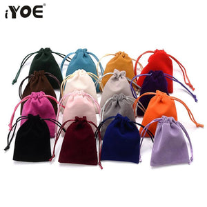 10pcs Mix Velvet Jewelry Bags Drawstring Wedding Party Gift Pouch Storage Bag