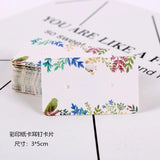 100pcs Colorful Printed Earring Cards Jewelry Paper Display Holder