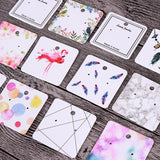 100pcs Colorful Printed Earring Cards Jewelry Paper Display Holder