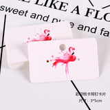 100pcs Colorful Printed Earring Cards Jewelry Paper Display Holder