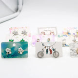 100pcs Colorful Printed Earring Cards Jewelry Paper Display Holder