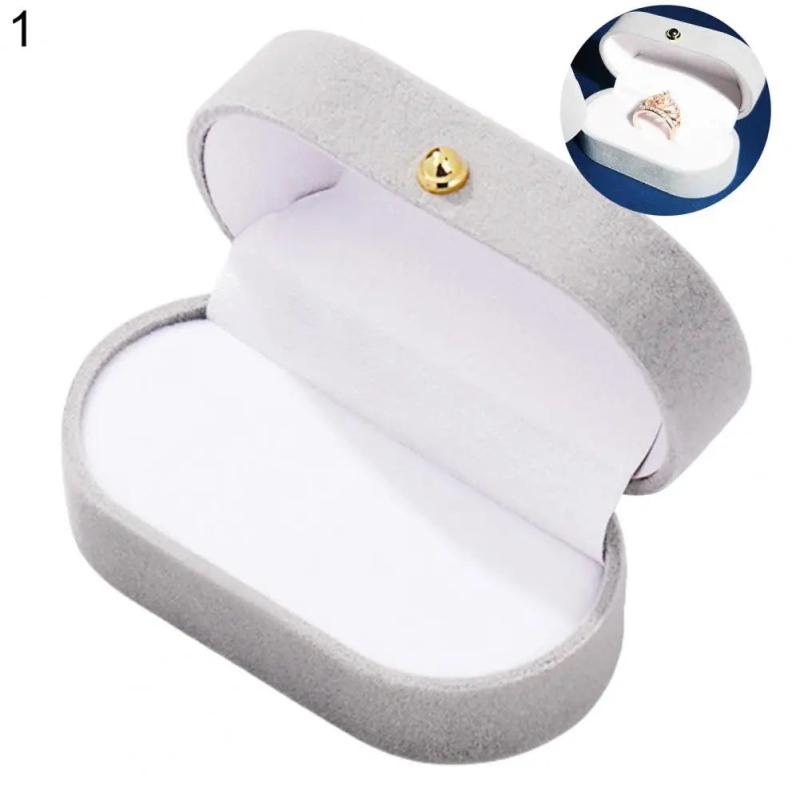 Velvet Ring Box Single Wedding Engagement Ring Box Retro