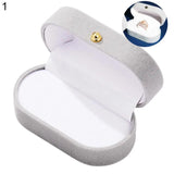 Velvet Ring Box Single Wedding Engagement Ring Box Retro