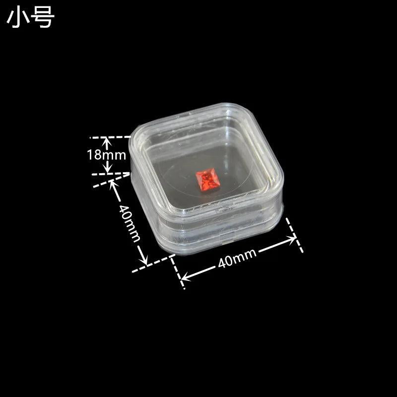 Acrylic Gem Holder Stand Transparent Elastic Membrane Beads Display Box