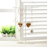 2-Tier Jewelry Stand Earrings Necklace Ring Display Organizer