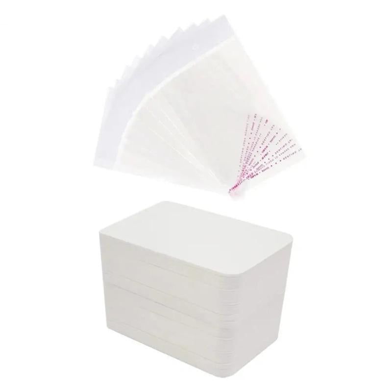 100Pcs Display Card for Jewelry with Self Sealing Bags