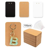 100Pcs Display Card for Jewelry with Self Sealing Bags