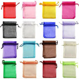 50pcs Mix Colors Organza Bags Gift Storage Wedding Drawstring Pouches