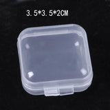 Mini Storage Box Transparent Square Plastic Box Earrings Jewelry Packaging